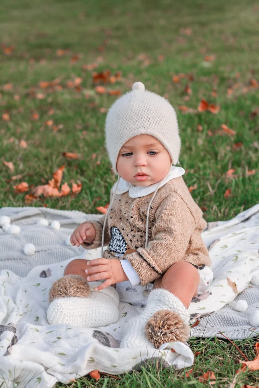 Ivory Angora Pom Pom Booties - Image 15