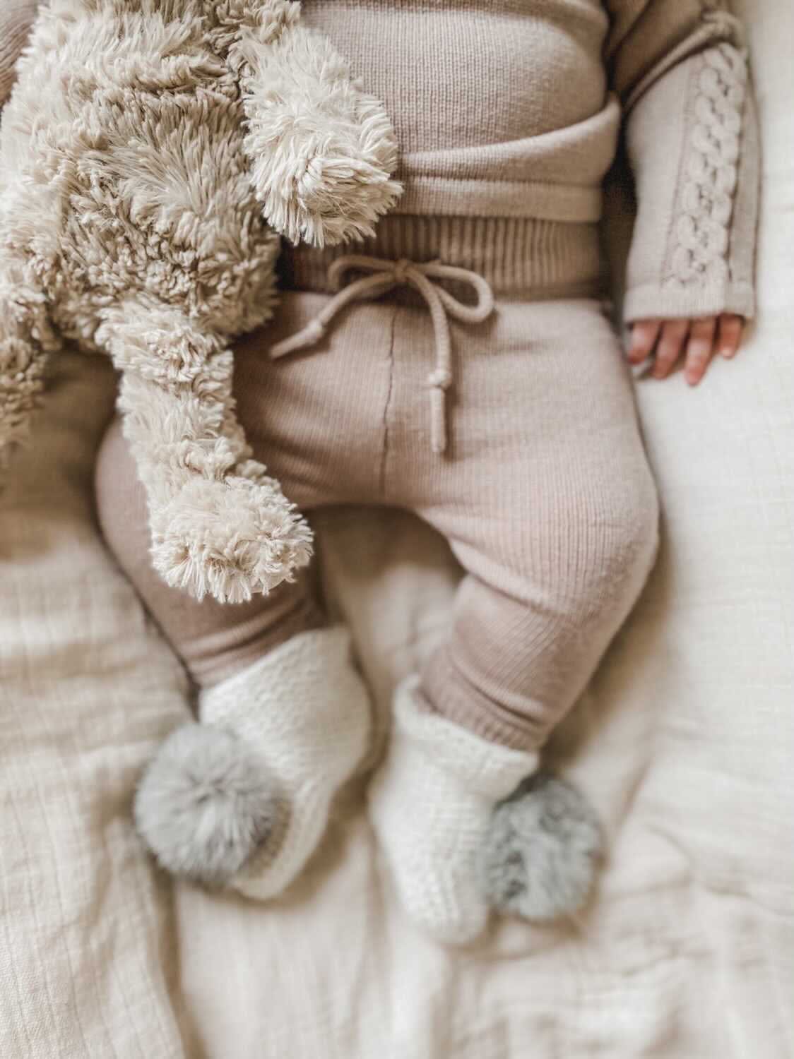 Ivory Angora Pom Pom Booties - Image 16