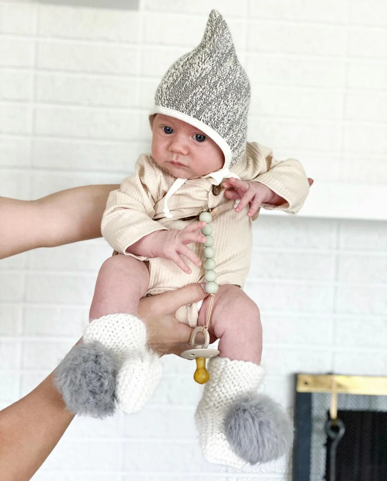 Ivory Angora Pom Pom Booties - Image 24