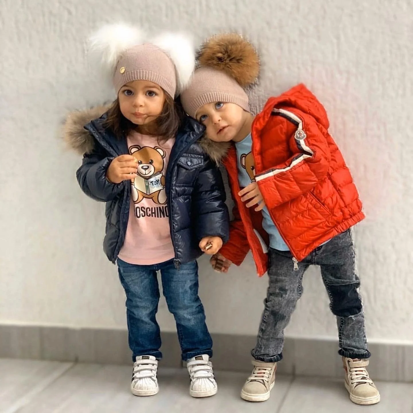 Sasha Double Pom Angora Beanie Hat - Image 15