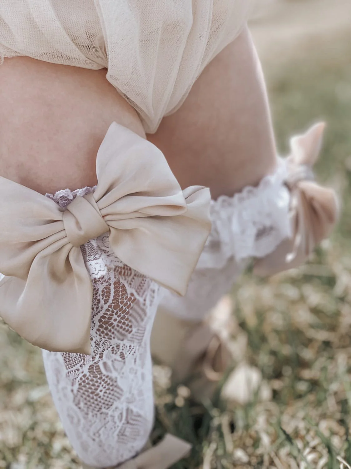 Lola Lace Socks with Satin Bows - Image 11